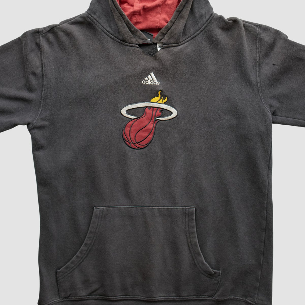 Adidas Miami Heat 2000s Pullover Sweatshirt Charcoal Vintage