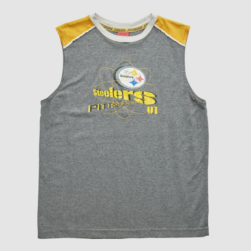 Pittsburgh Steelers NFL 2000s Pullover Tank - Heather Gray Vintage - Fanatics