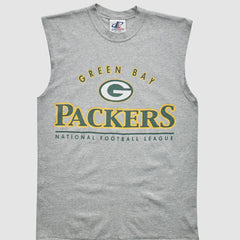 Green Bay Packers Logo Athletic 2000s Tank - Heather Gray Vintage - Fanatics
