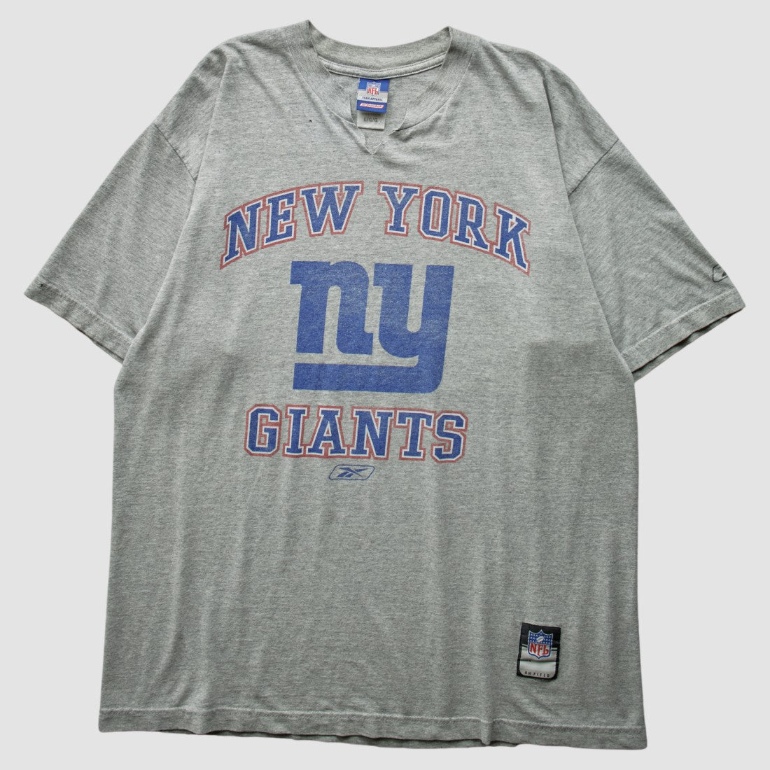 New York Giants Reebok 2000s T-Shirt - Heather Gray Vintage - Fanatics