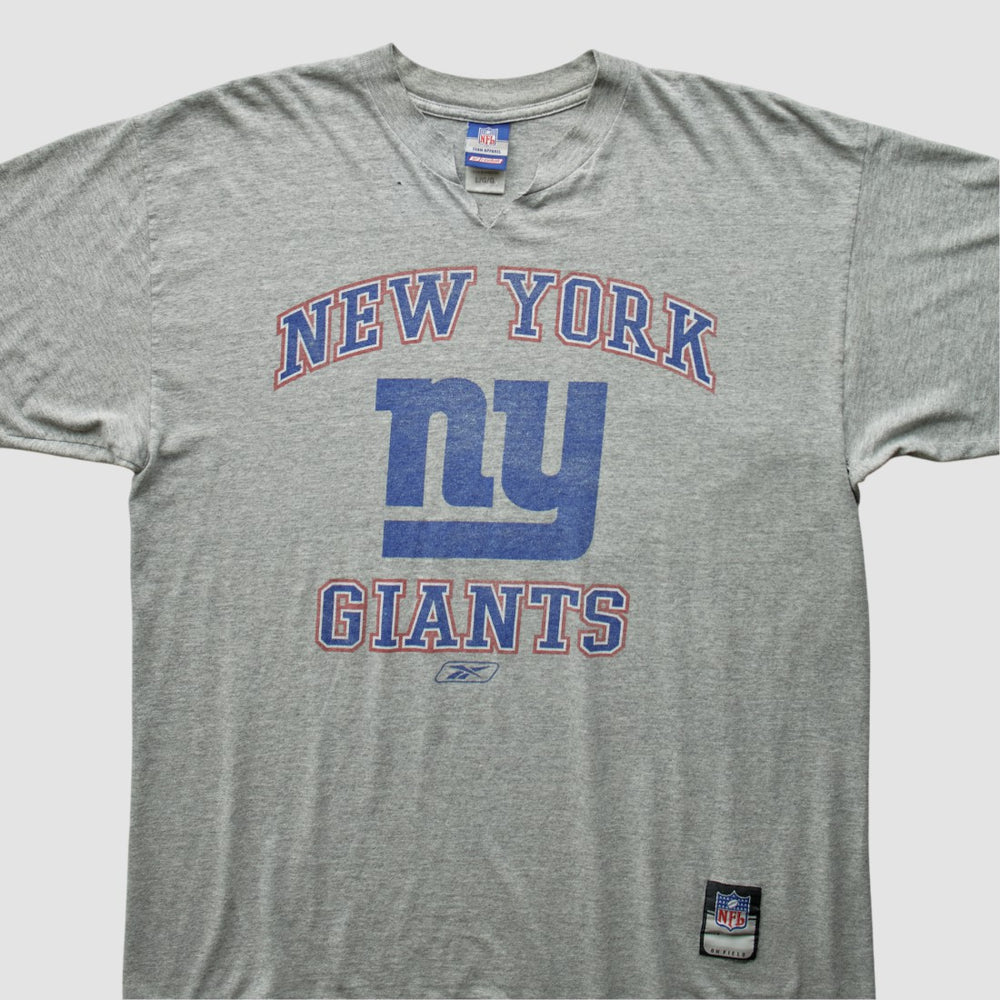 New York Giants Reebok 2000s T-Shirt - Heather Gray Vintage - Fanatics