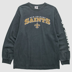 New Orleans Saints NFL 2000s Long Sleeve T-Shirt - Black Vintage - Fanatics