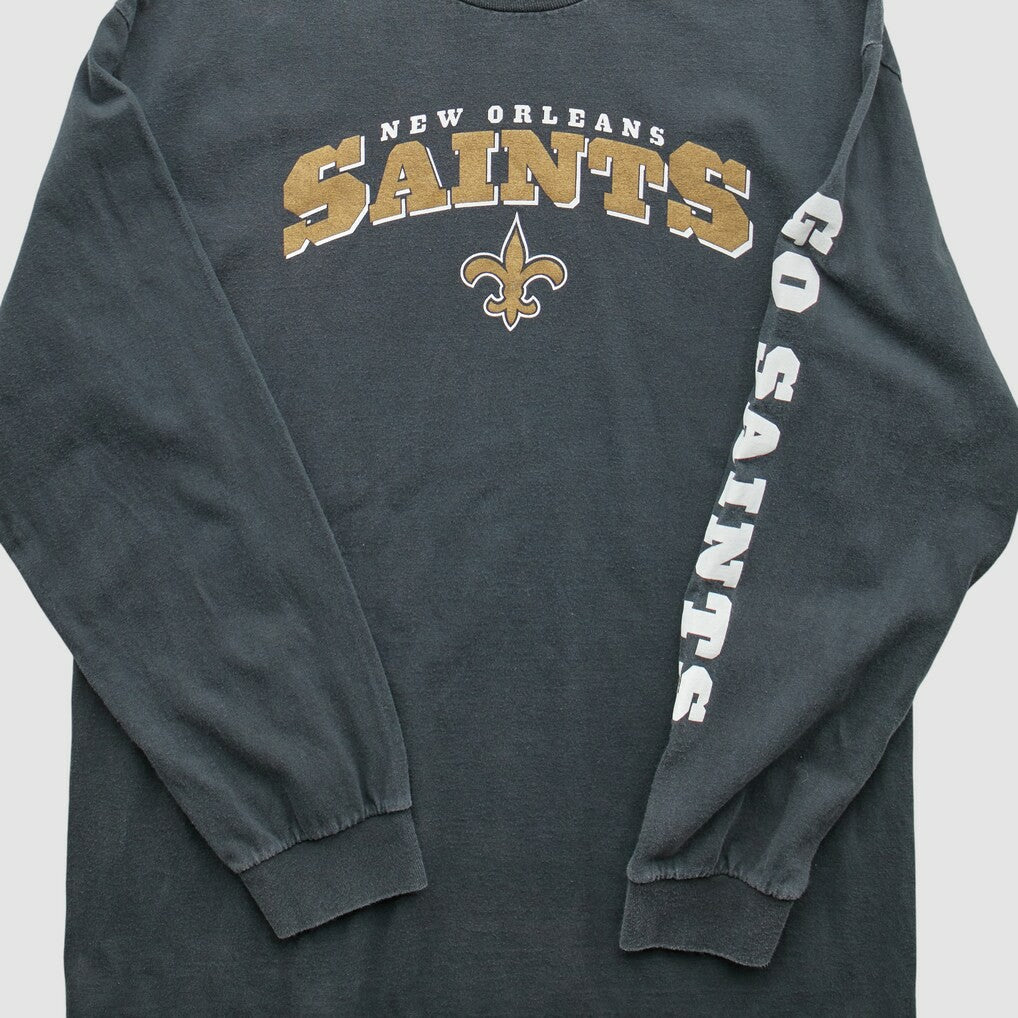 New Orleans Saints NFL 2000s Long Sleeve T-Shirt - Black Vintage - Fanatics