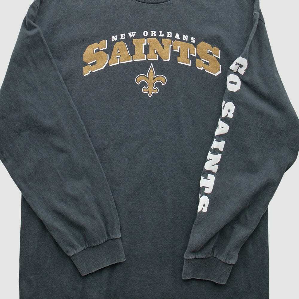 New Orleans Saints NFL 2000s Long Sleeve T-Shirt - Black Vintage - Fanatics
