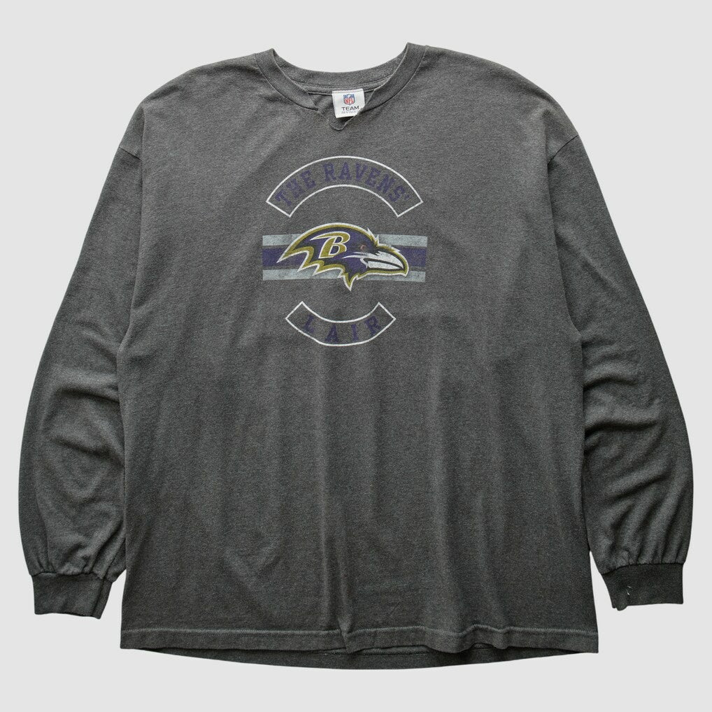 Baltimore Ravens NFL 2010s Long Sleeve T-Shirt - Dark Heather Gray Vintage - Fanatics