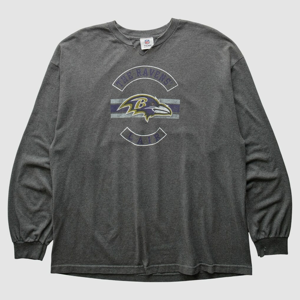 Baltimore Ravens NFL 2010s Long Sleeve T-Shirt - Dark Heather Gray Vintage - Fanatics