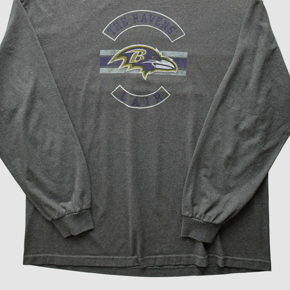 Baltimore Ravens NFL 2010s Long Sleeve T-Shirt - Dark Heather Gray Vintage - Fanatics