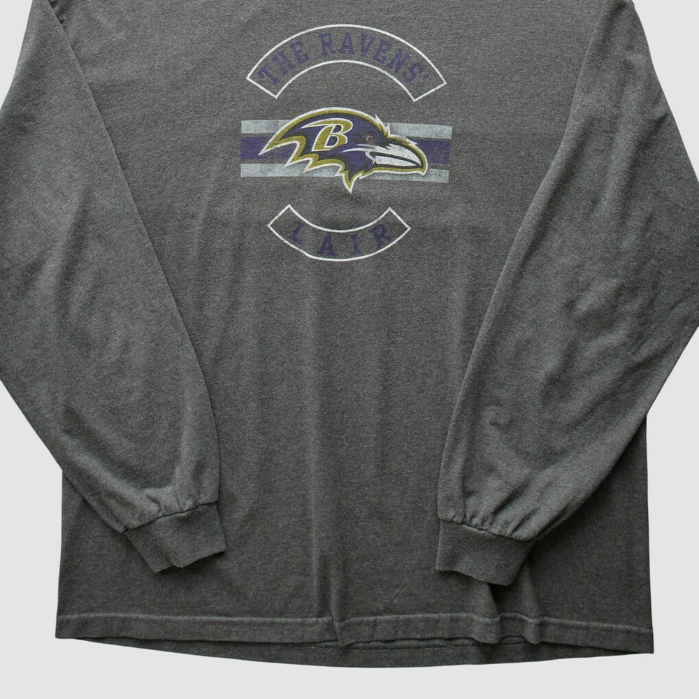 Baltimore Ravens NFL 2010s Long Sleeve T-Shirt - Dark Heather Gray Vintage - Fanatics