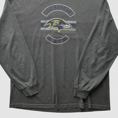 Baltimore Ravens NFL 2010s Long Sleeve T-Shirt - Dark Heather Gray Vintage - Fanatics