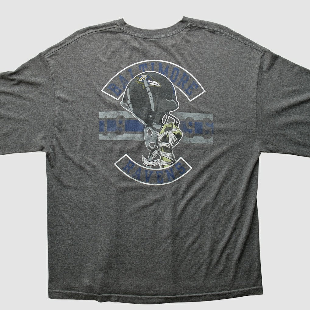 Baltimore Ravens NFL 2010s Long Sleeve T-Shirt - Dark Heather Gray Vintage - Fanatics