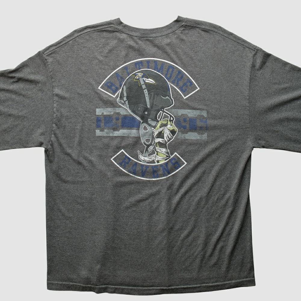 Baltimore Ravens NFL 2010s Long Sleeve T-Shirt - Dark Heather Gray Vintage - Fanatics