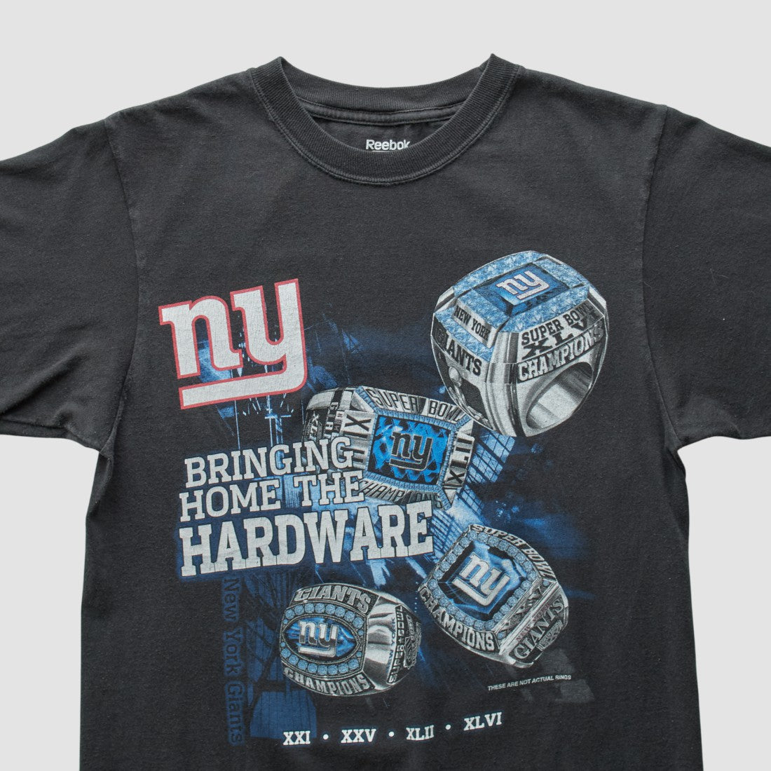 New York Giants Reebok 2011 T-Shirt - Black Vintage - Fanatics