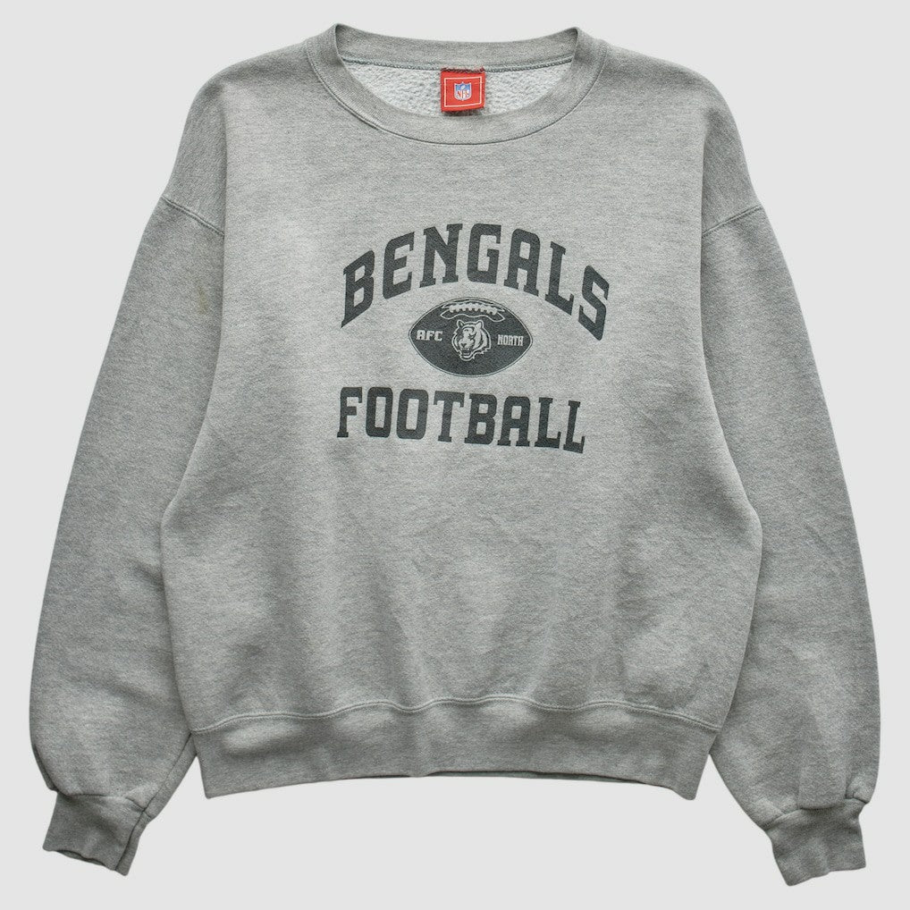 Cincinnati Bengals NFL 2000s Pullover Sweatshirt - Heather Gray Vintage - Fanatics