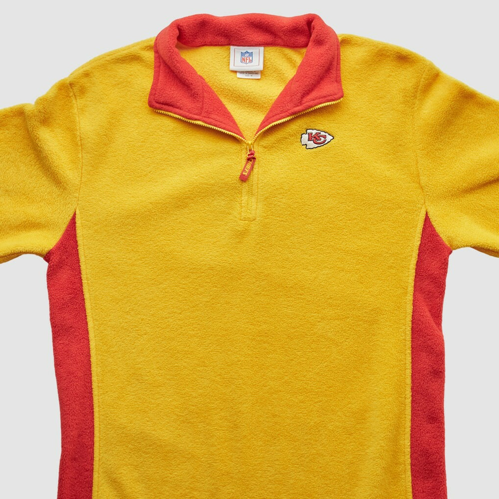 Kansas City Chiefs NFL 2000s 1/4 Zip Sweatshirt - Yellow Vintage - Fanatics