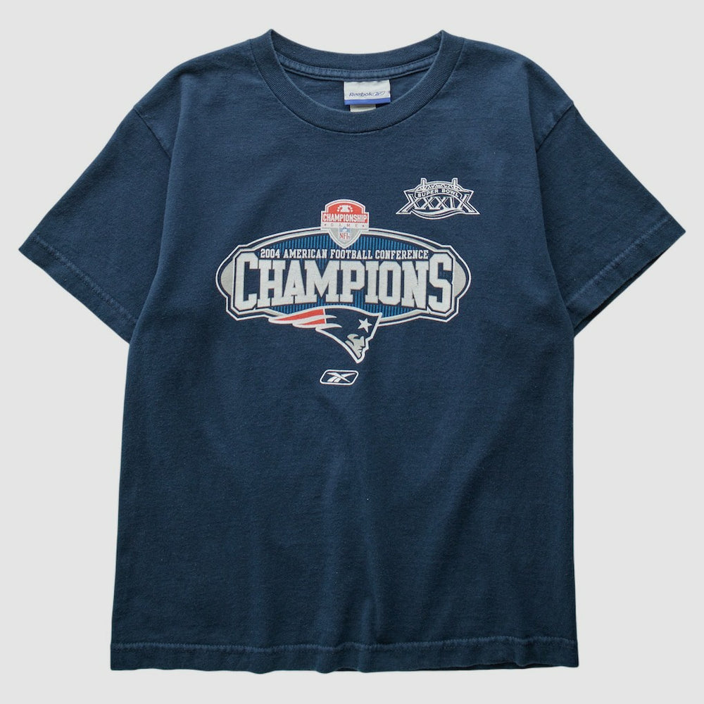 New England Patriots Reebok 2004 T-Shirt - Navy Vintage - Fanatics