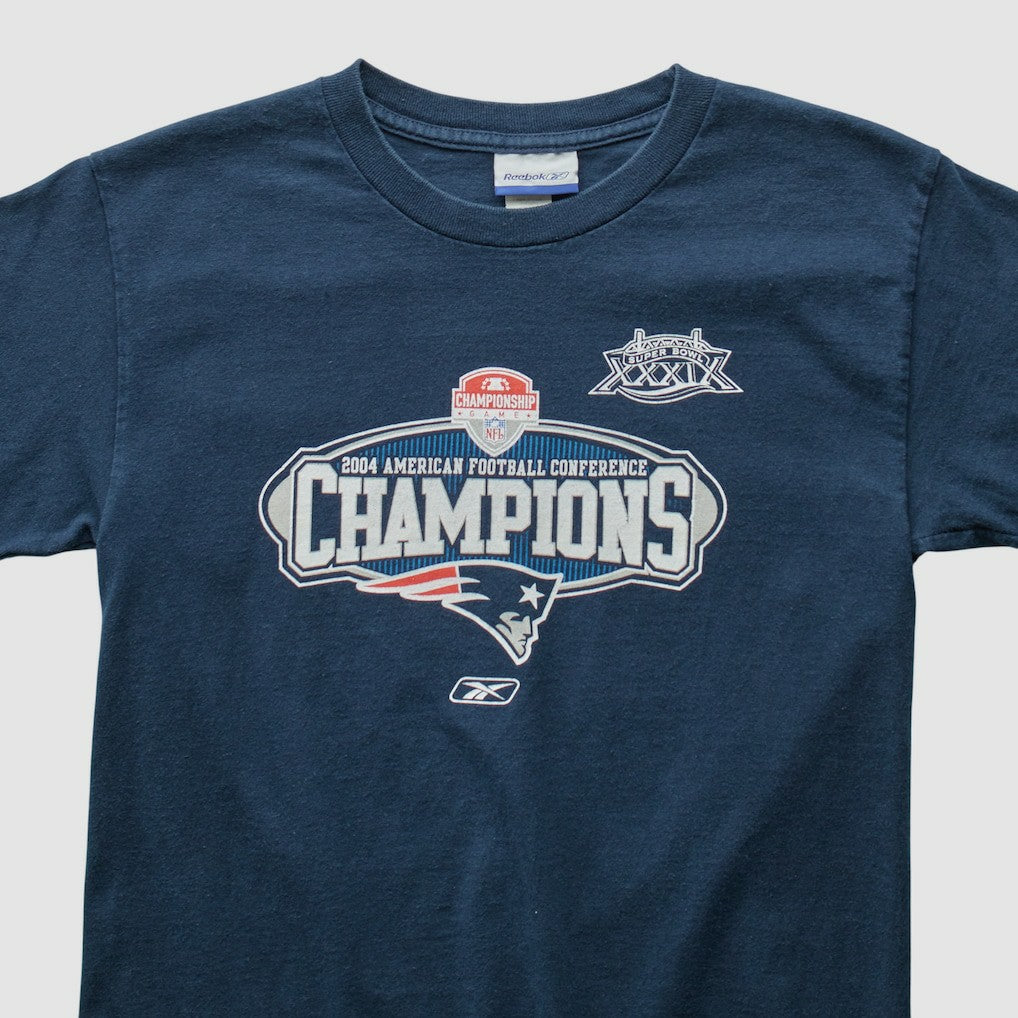 New England Patriots Reebok 2004 T-Shirt - Navy Vintage - Fanatics
