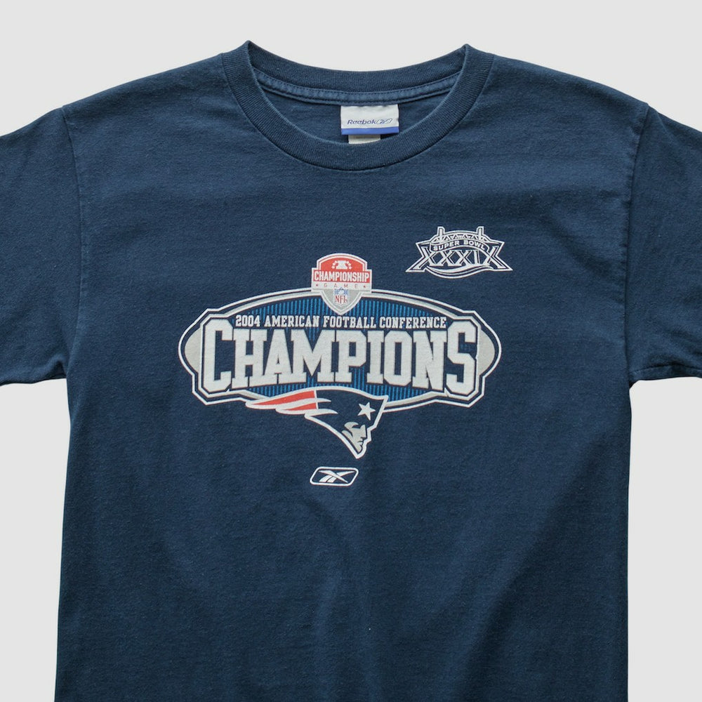 New England Patriots Reebok 2004 T-Shirt - Navy Vintage - Fanatics