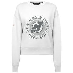 New Jersey Devils Levelwear Women's Slate & Snow Sponge Tri-Blend Sweatshirt - White | NHL discount