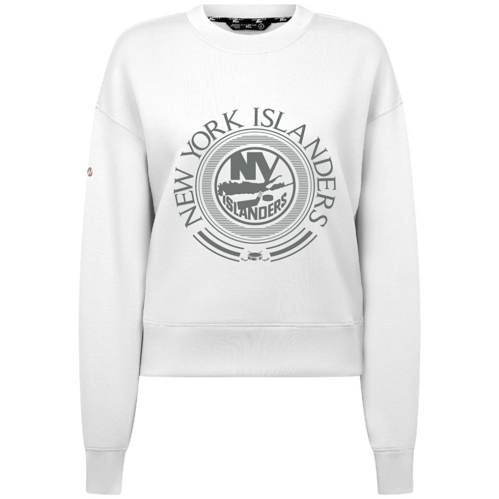 New York Islanders Levelwear Women's Slate & Snow Sponge Tri-Blend Sweatshirt - White | NHL online
