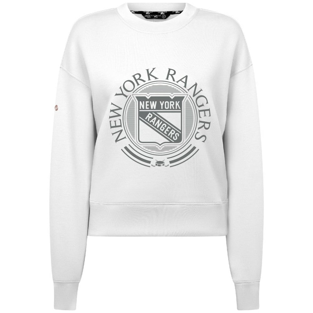 New York Rangers Levelwear Women's Slate & Snow Sponge Tri-Blend Sweatshirt - White | NHL near me