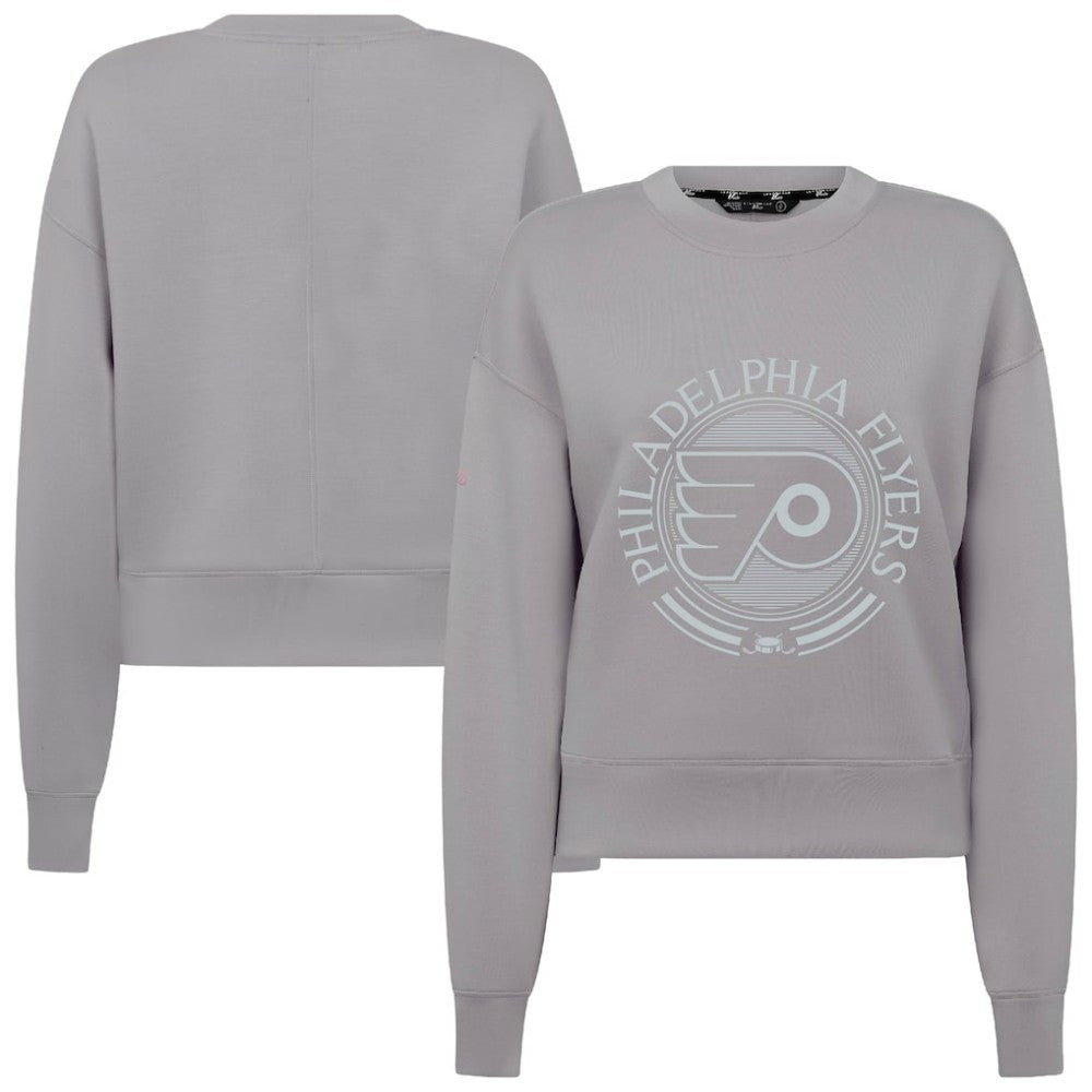 Philadelphia Flyers Levelwear Women's Slate & Snow Sponge Tri-Blend Sweatshirt - Gray | NHL on sale
