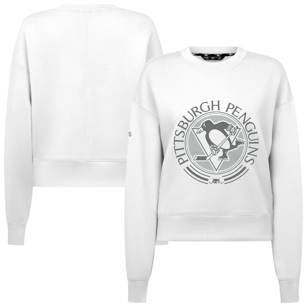 Pittsburgh Penguins Levelwear Women's Slate & Snow Sponge Tri-Blend Sweatshirt - White | NHL discount