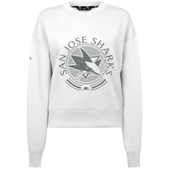 San Jose Sharks Levelwear Women's Slate & Snow Sponge Tri-Blend Sweatshirt - White | NHL on sale