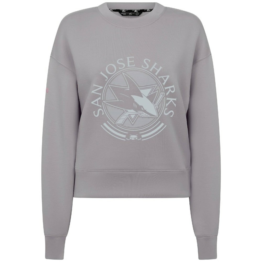 San Jose Sharks Levelwear Women's Slate & Snow Sponge Tri-Blend Sweatshirt - Gray | NHL sale