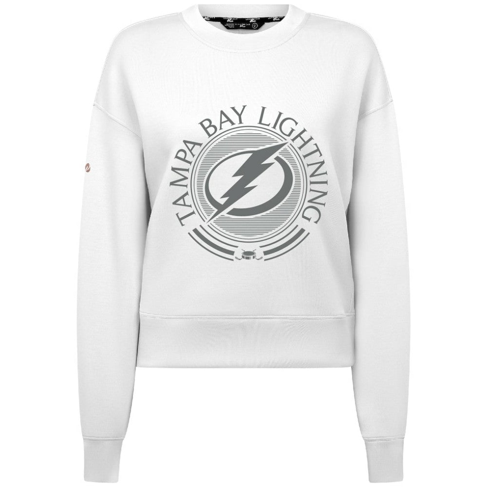 Tampa Bay Lightning Levelwear Women's Slate & Snow Sponge Tri-Blend Sweatshirt - White | NHL online