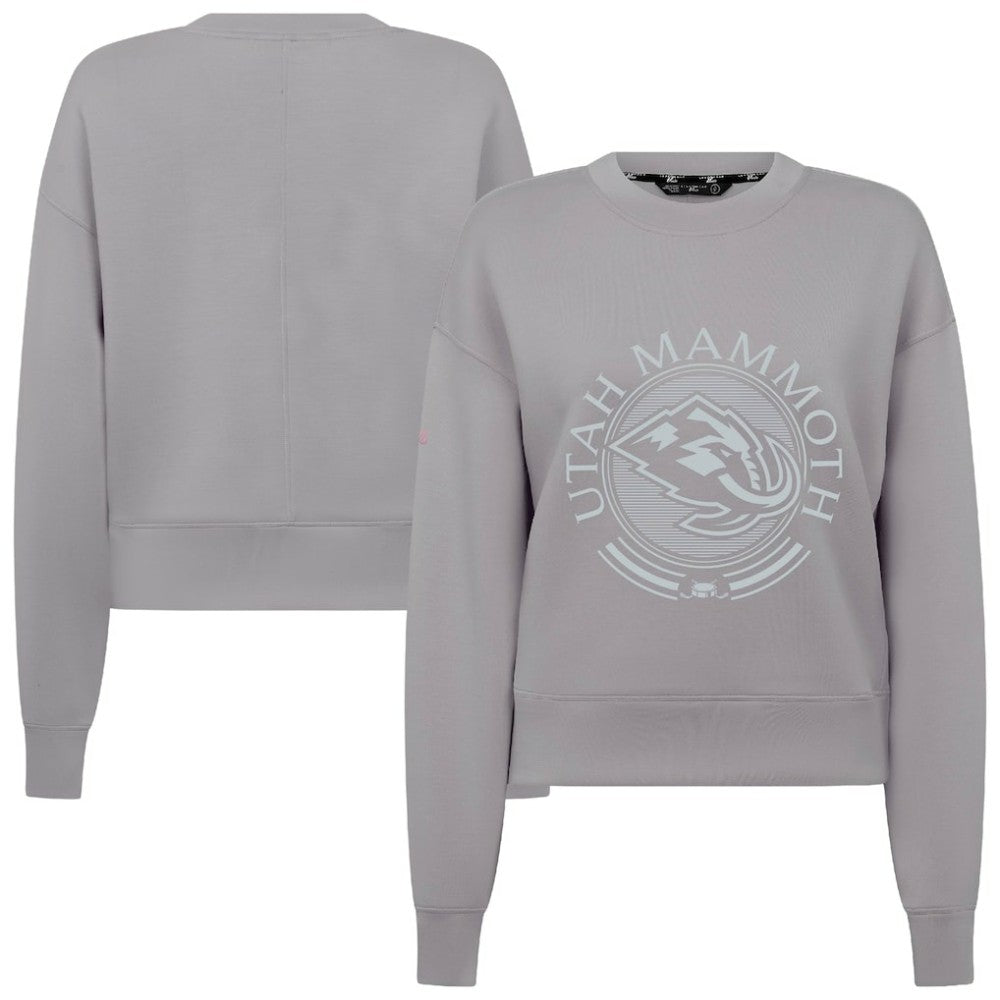 Utah Mammoth Levelwear Women's Slate & Snow Sponge Tri-Blend Sweatshirt - Gray | NHL Lifestyle
