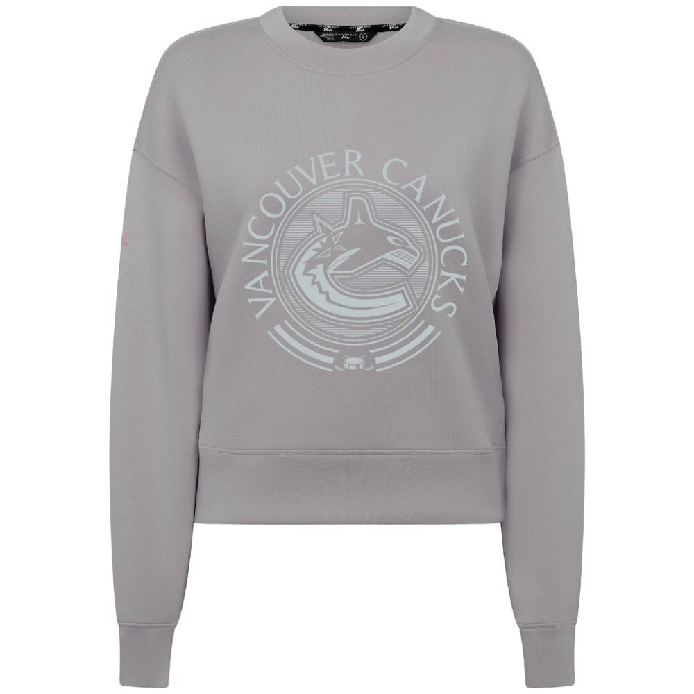 Vancouver Canucks Levelwear Women's Slate & Snow Sponge Tri-Blend Sweatshirt - Gray | NHL sale