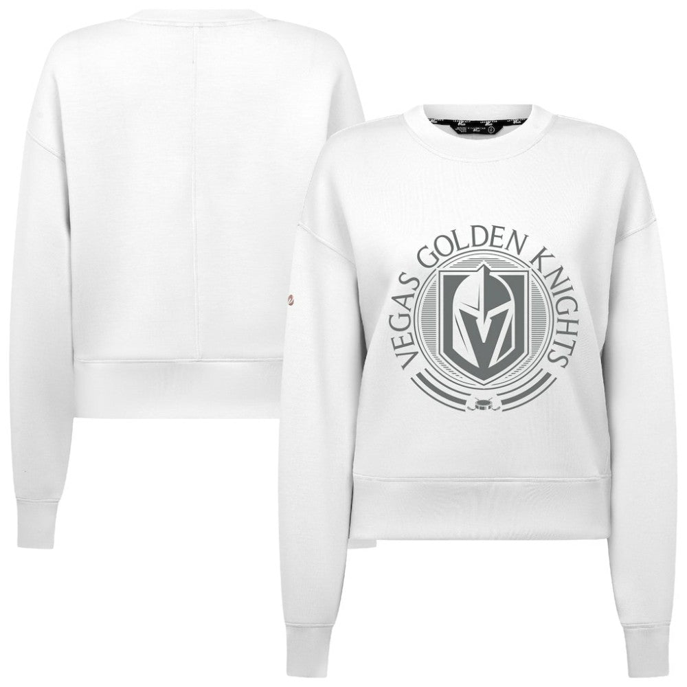 Vegas Golden Knights Levelwear Women's Slate & Snow Sponge Tri-Blend Sweatshirt - White | NHL discount