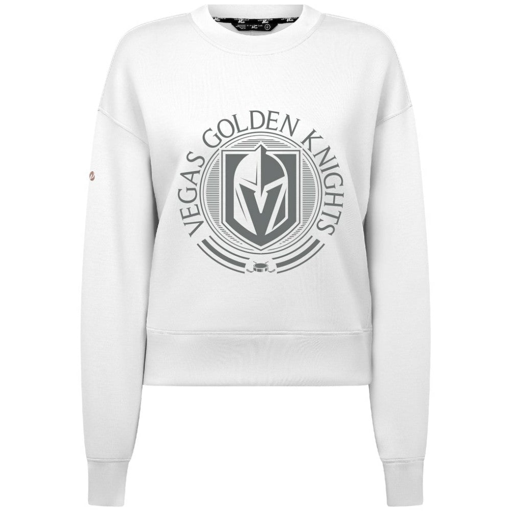 Vegas Golden Knights Levelwear Women's Slate & Snow Sponge Tri-Blend Sweatshirt - White | NHL discount