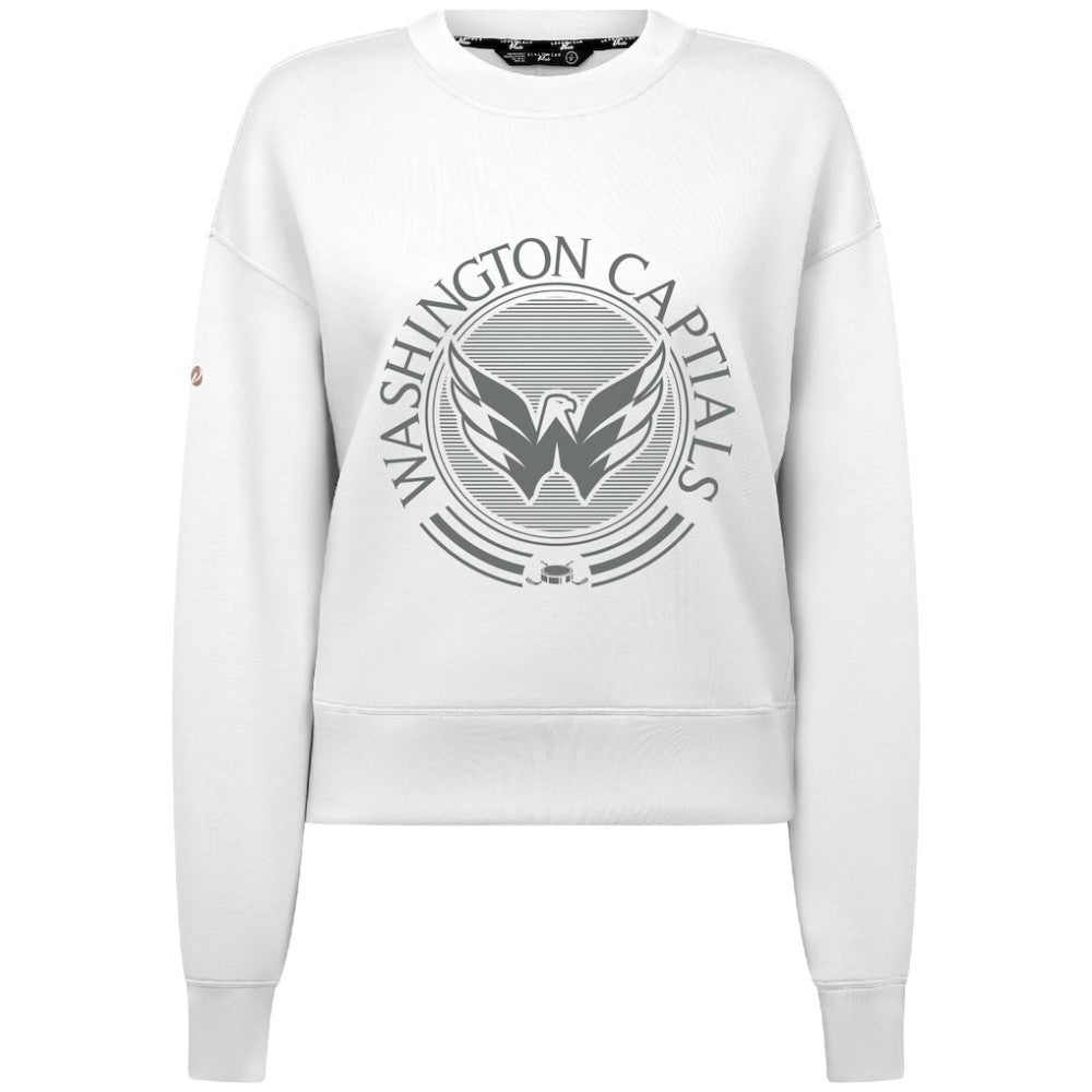 Washington Capitals Levelwear Women's Slate & Snow Sponge Tri-Blend Sweatshirt - White | NHL on sale
