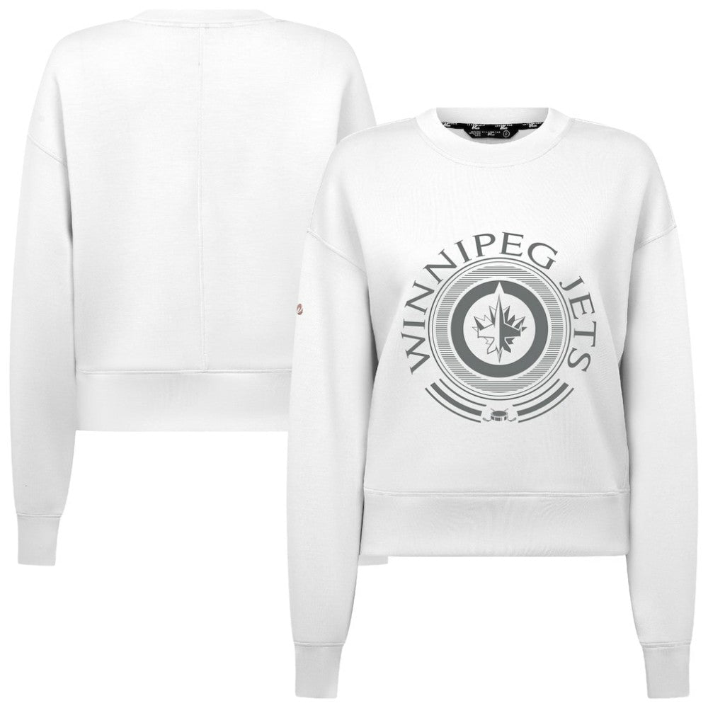 Winnipeg Jets Levelwear Women's Slate & Snow Sponge Tri-Blend Sweatshirt - White | NHL near me