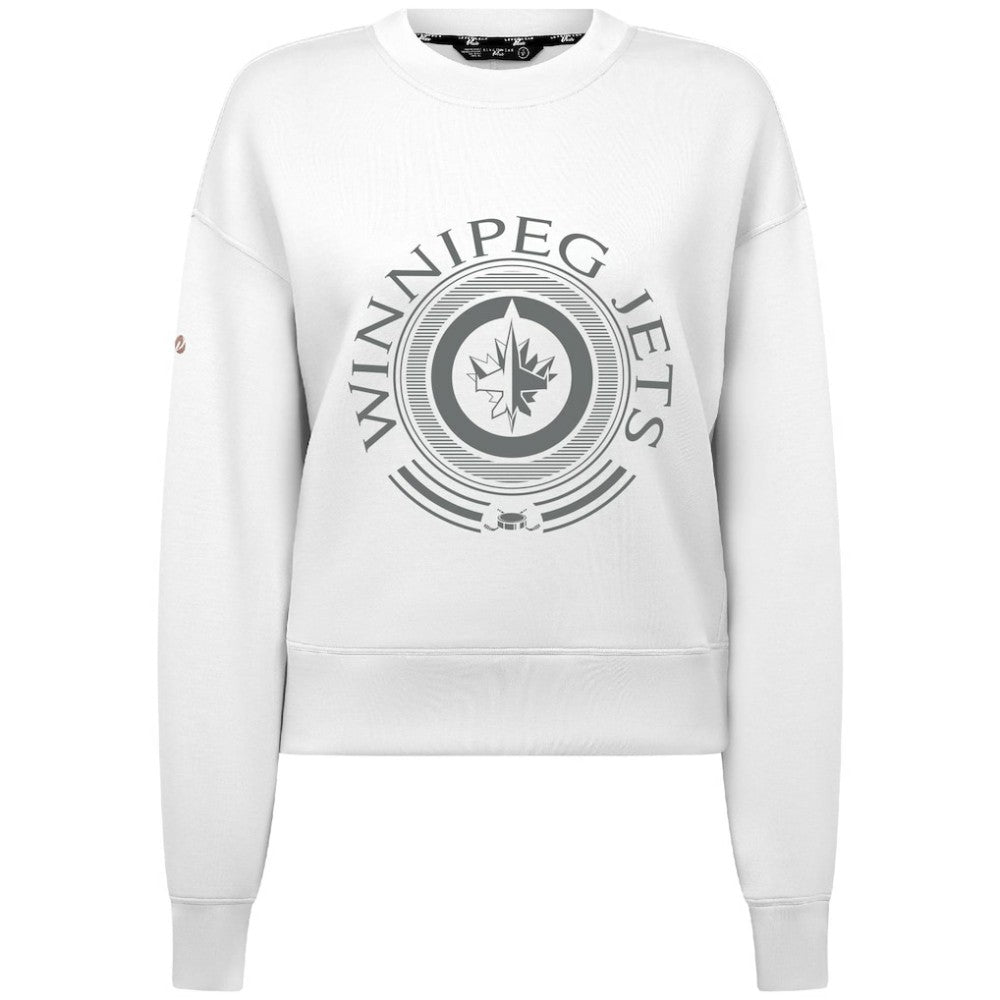 Winnipeg Jets Levelwear Women's Slate & Snow Sponge Tri-Blend Sweatshirt - White | NHL near me