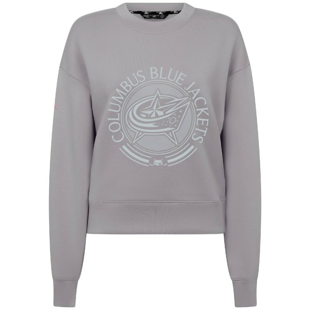 Columbus Blue Jackets Levelwear Women's Slate & Snow Sponge Tri-Blend Sweatshirt - Gray | NHL discount