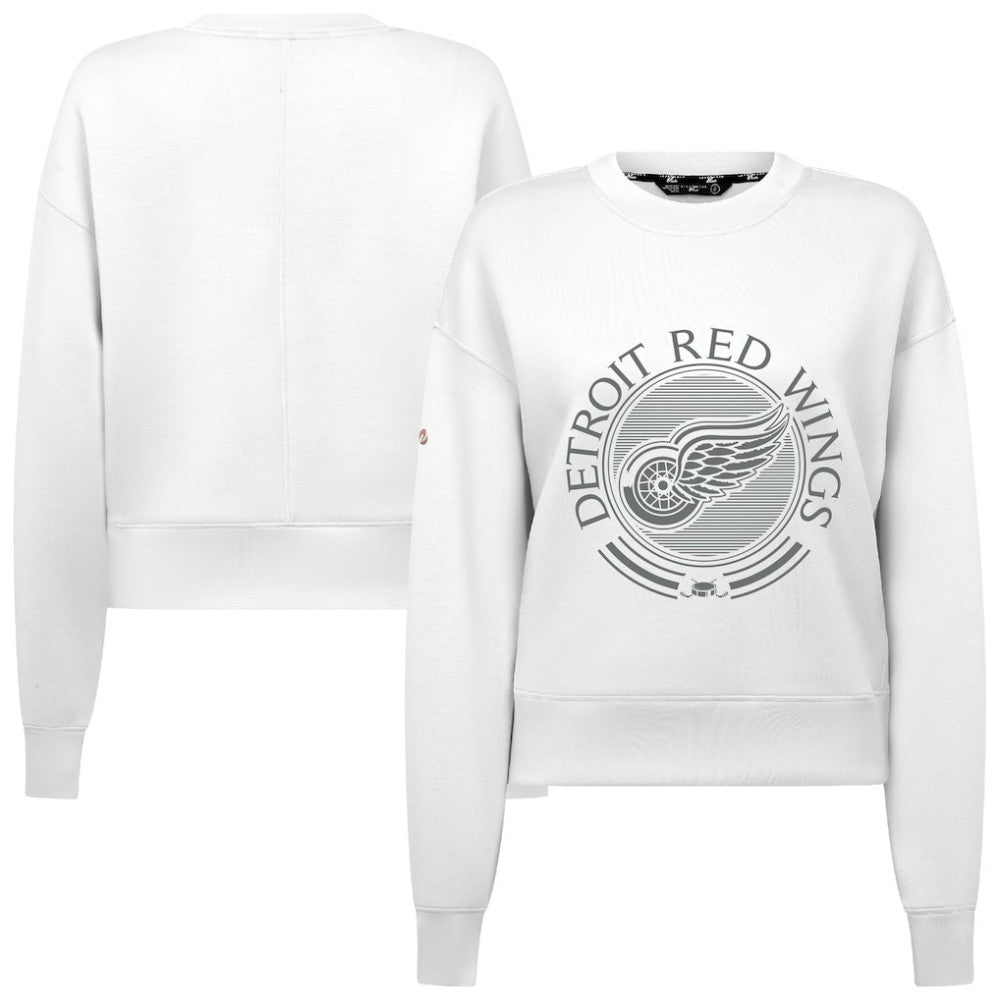 Detroit Red Wings Levelwear Women's Slate & Snow Sponge Tri-Blend Sweatshirt - White | NHL online