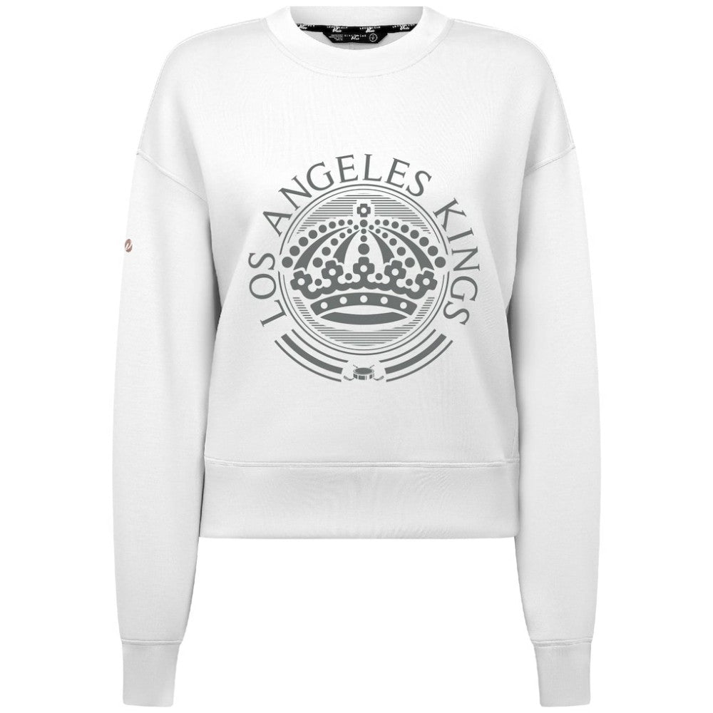 Los Angeles Kings Levelwear Women's Slate & Snow Sponge Tri-Blend Sweatshirt - White | NHL near me