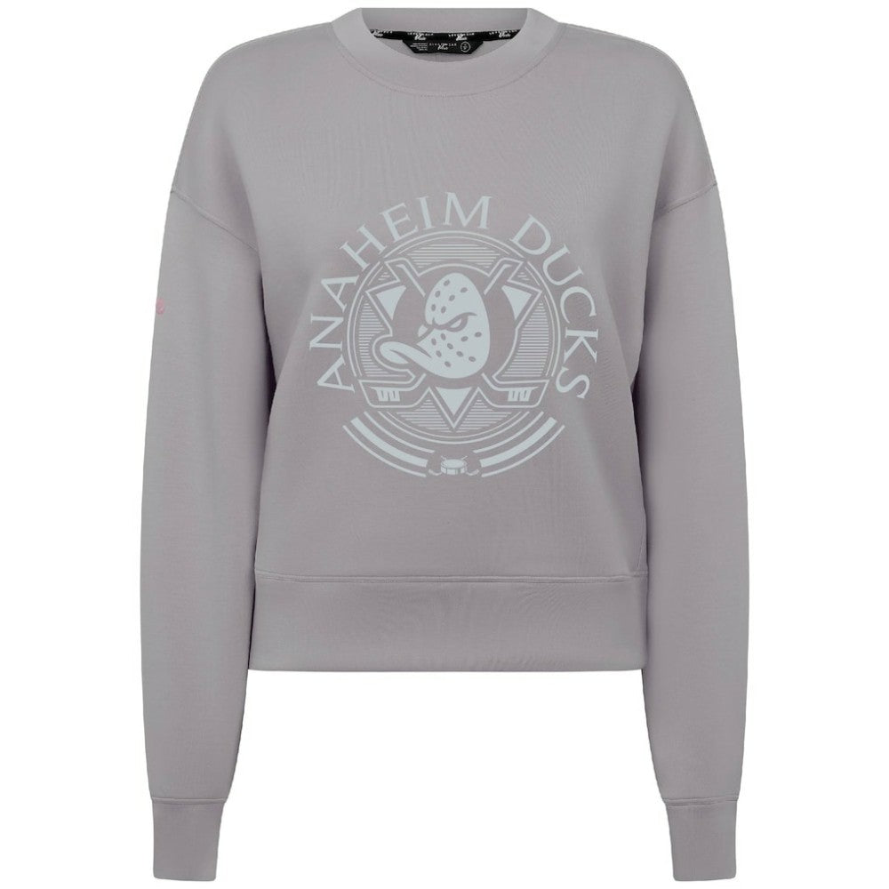 Anaheim Ducks Levelwear Women's Slate & Snow Sponge Tri-Blend Sweatshirt - Gray | NHL online