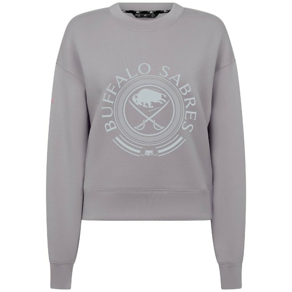 Buffalo Sabres Levelwear Women's Slate & Snow Sponge Tri-Blend Sweatshirt - Gray | NHL Lifestyle