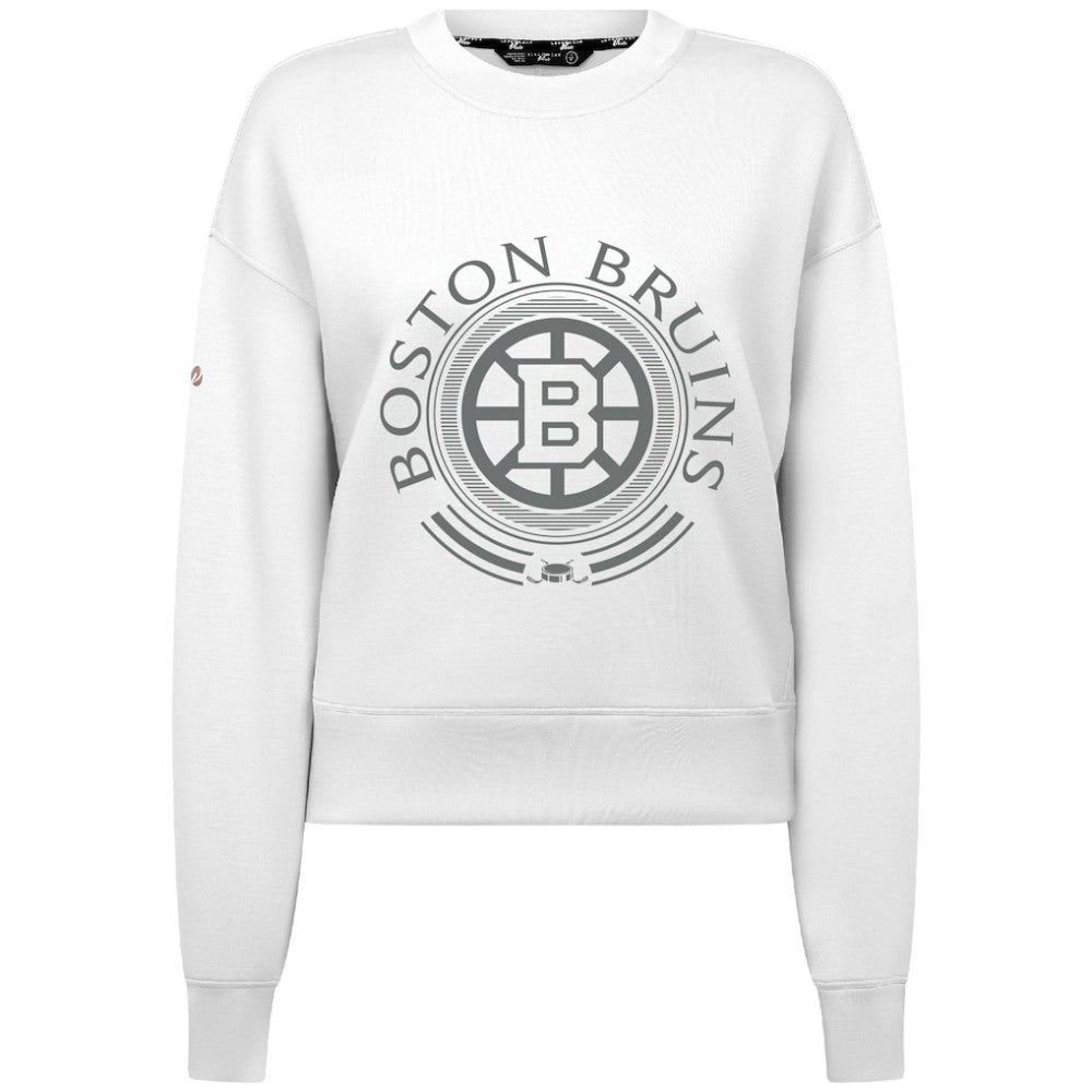 Boston Bruins Levelwear Women's Slate & Snow Sponge Tri-Blend Sweatshirt - White | NHL on sale
