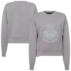 Los Angeles Kings Levelwear Women's Slate & Snow Sponge Tri-Blend Sweatshirt - Gray | NHL Lifestyle