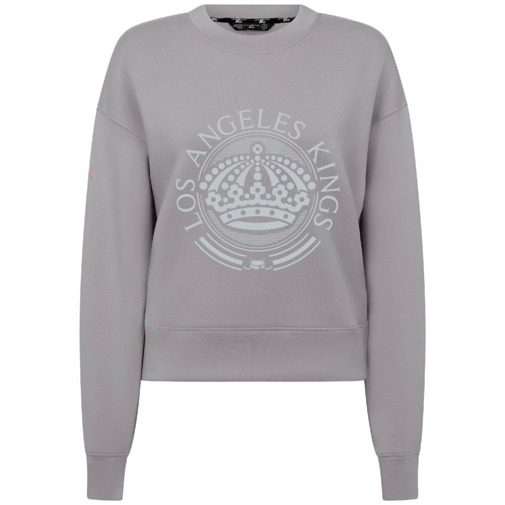 Los Angeles Kings Levelwear Women's Slate & Snow Sponge Tri-Blend Sweatshirt - Gray | NHL Lifestyle