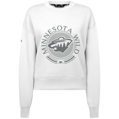 Minnesota Wild Levelwear Women's Slate & Snow Sponge Tri-Blend Sweatshirt - White | NHL Clearance