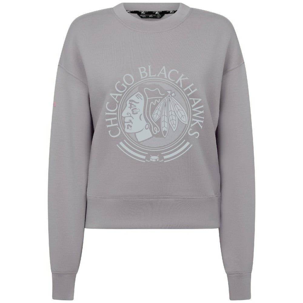 Chicago Blackhawks Levelwear Women's Slate & Snow Sponge Tri-Blend Sweatshirt - Gray | NHL sale