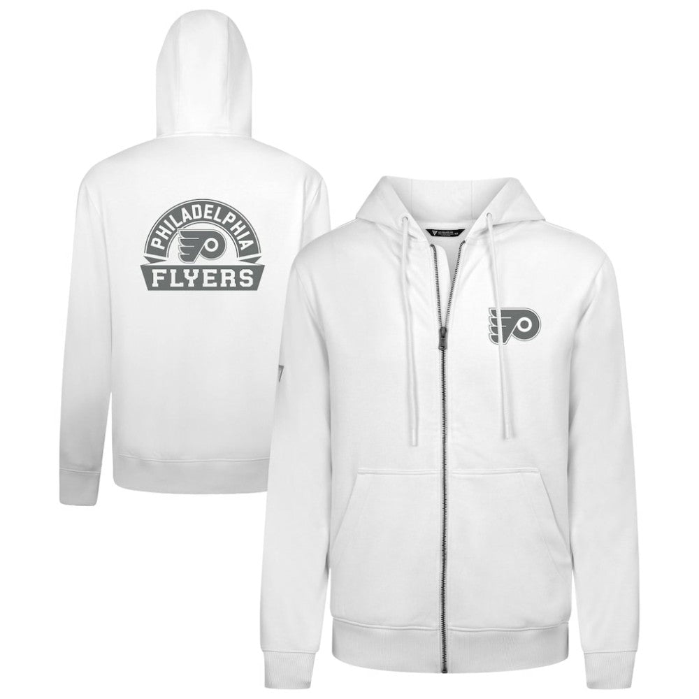 Philadelphia Flyers Levelwear Podium Chenille Logo Full-Zip Hoodie - White | NHL near me