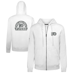 Philadelphia Flyers Levelwear Podium Chenille Logo Full-Zip Hoodie - White | NHL near me