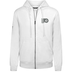 Philadelphia Flyers Levelwear Podium Chenille Logo Full-Zip Hoodie - White | NHL near me