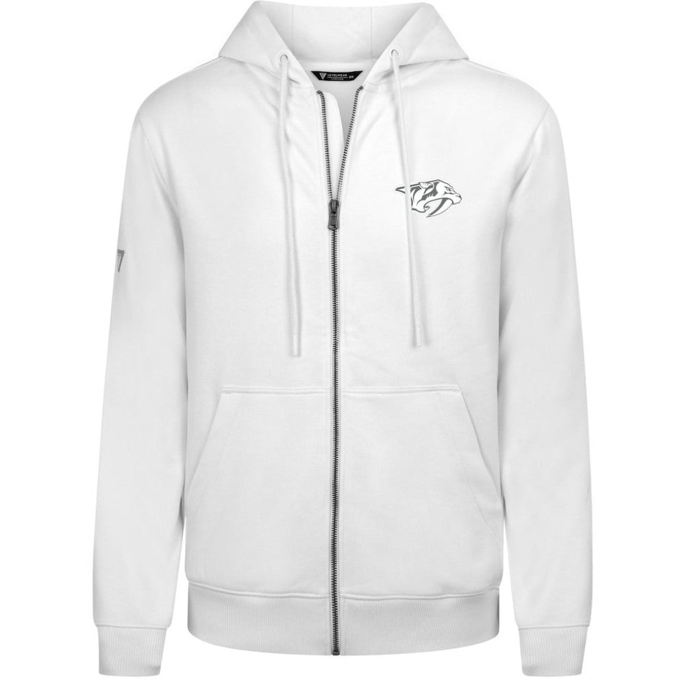 Nashville Predators Levelwear Podium Chenille Logo Full-Zip Hoodie - White | NHL discount